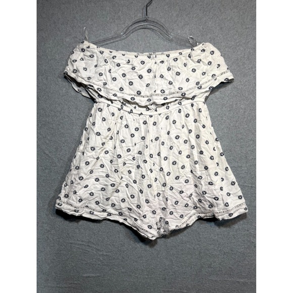 Cotton On Romper Women's Small One Piece Strapless Polka Dot White - Picture 5 of 8